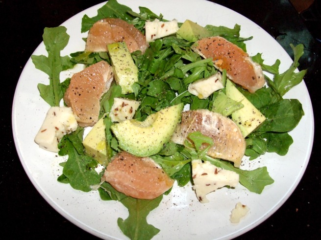 grapefruit and avocado salad
